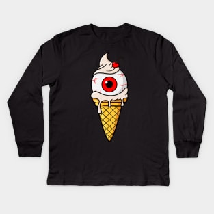 eyeball ice cream cone Kids Long Sleeve T-Shirt